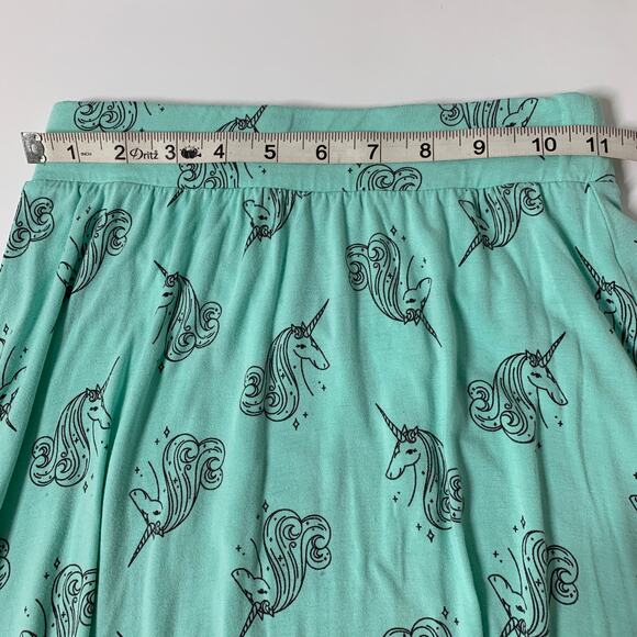 CAT & JACK Mint Green Unicorn Print Maxi Skirt (10/12) - Picture 4 of 5